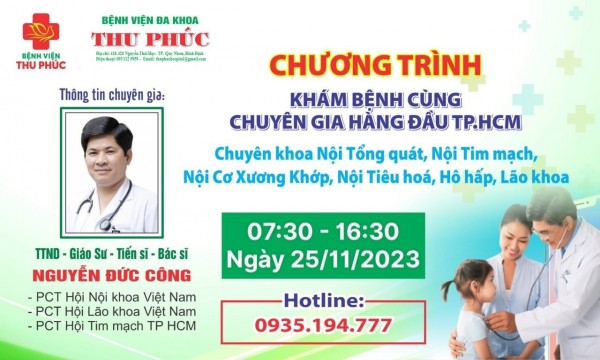 LỊCH KHÁM BỆNH CÙNG CHUYÊN GIA NGÀY  25/11/2023